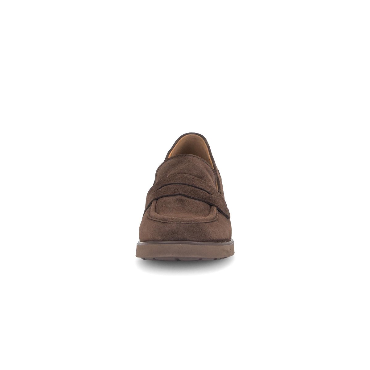 Mocassins en cuir à talon décroché marron velours, GABOR