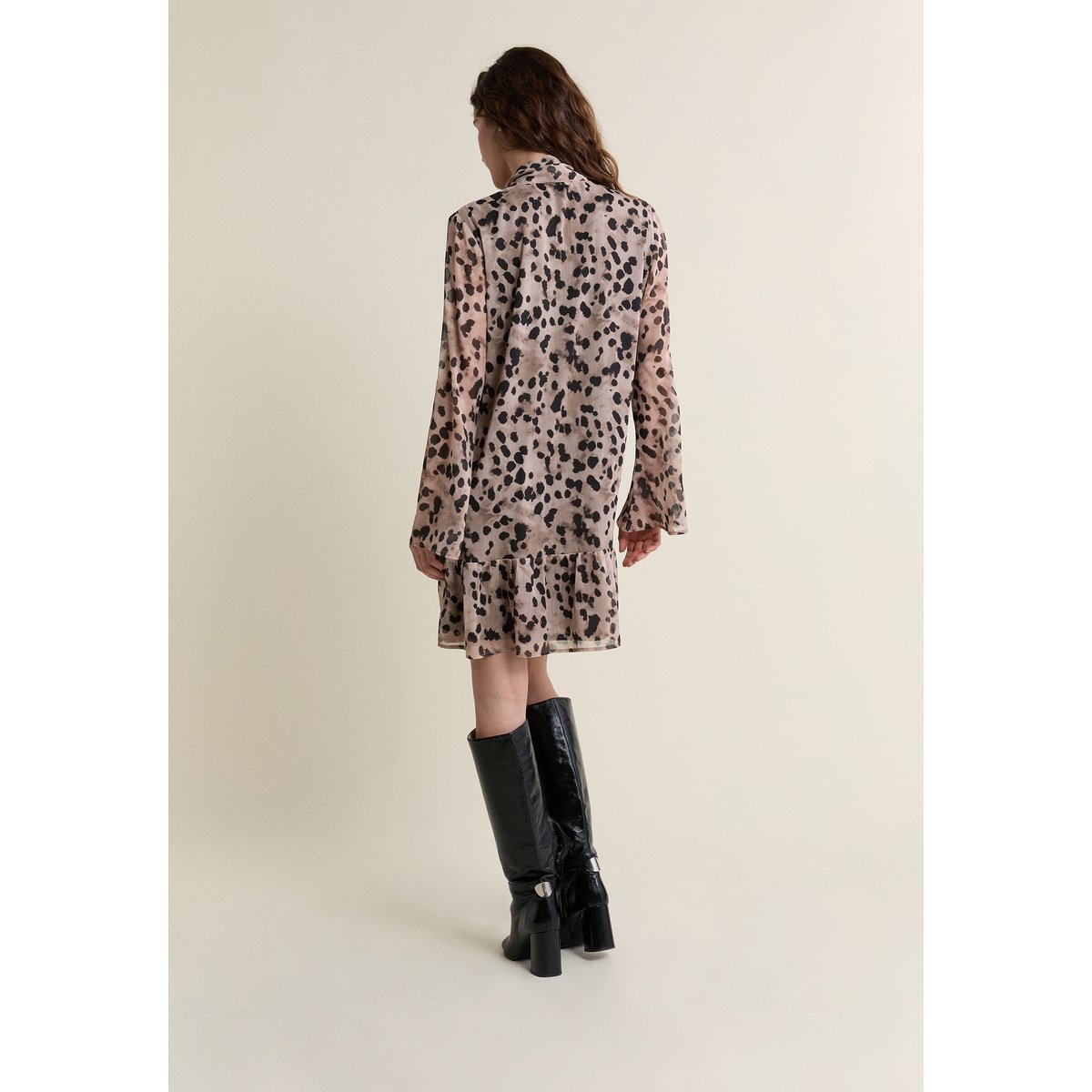Robe courte à motifs A BERLINI IMP taupe, ETAM