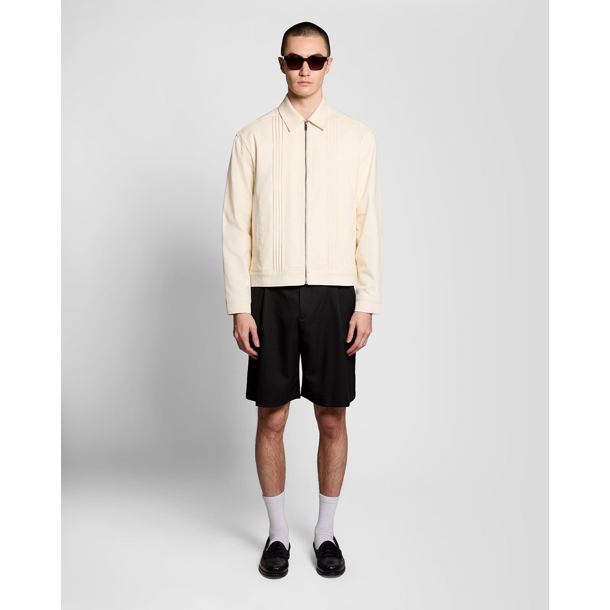 Veste nervures zippé beige écru éclatant, LYLE & SCOTT
