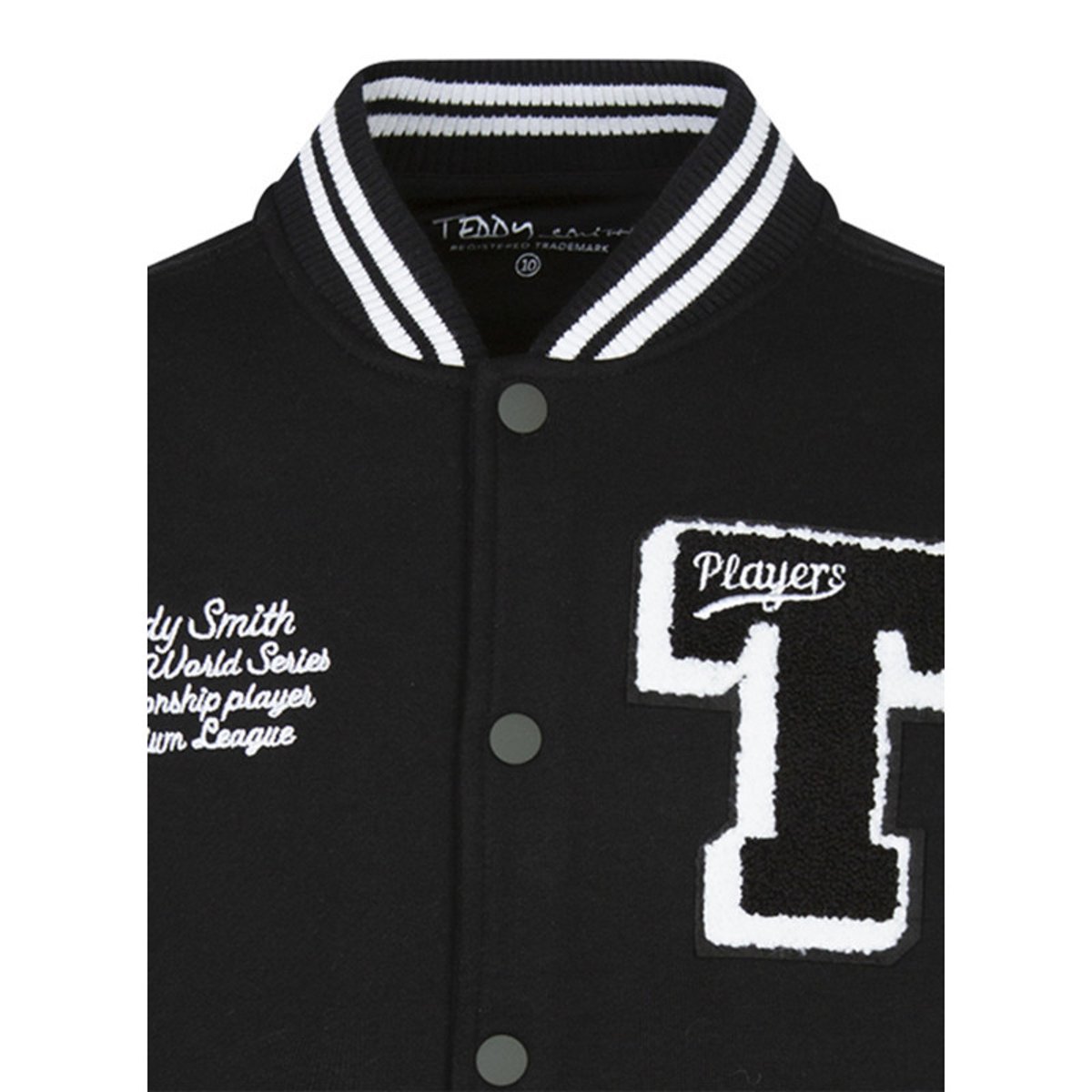 Sweat en coton mélangé noir avec imprimé logo et écritures noir, TEDDY SMITH
