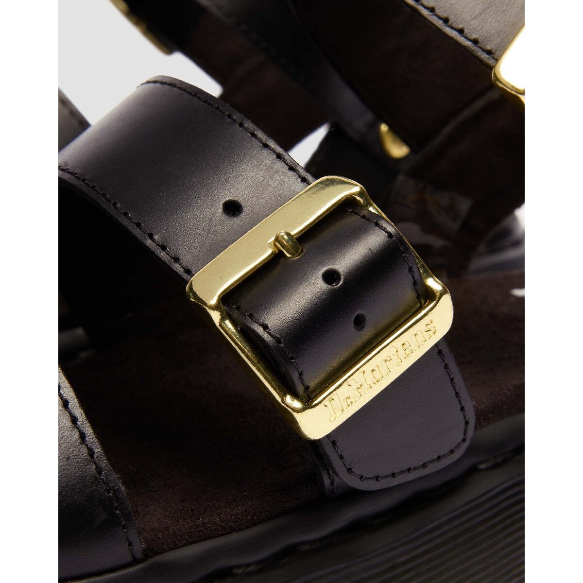Sandales Gryphon en cuir Atlas noir, DR. MARTENS