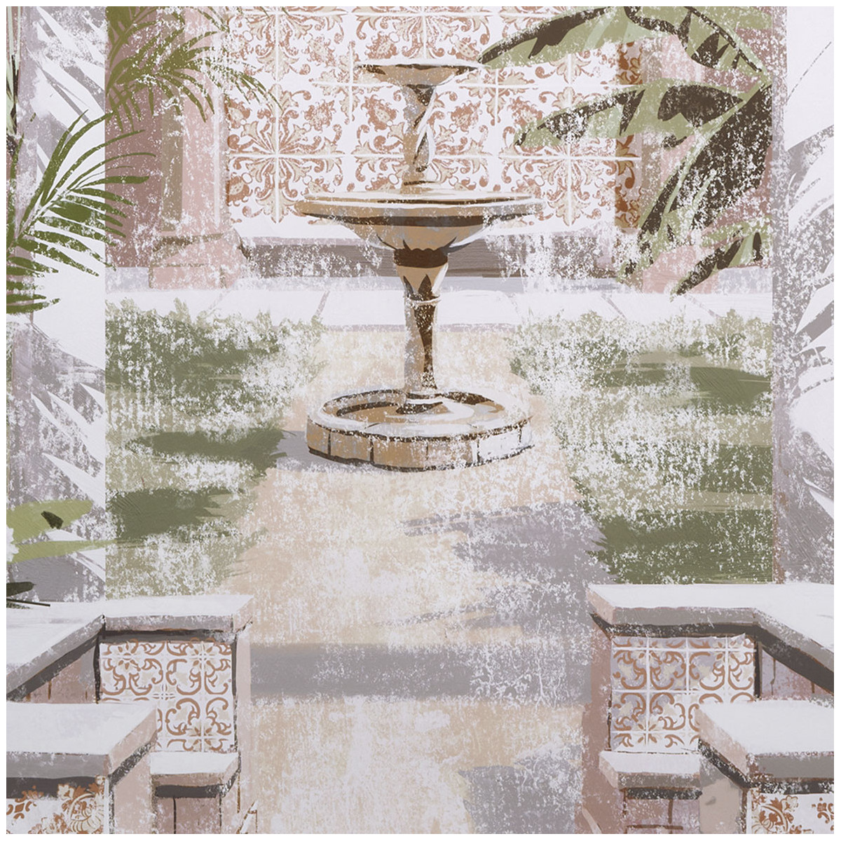 Toile trompe-l'œil ocre, MATHILDE M