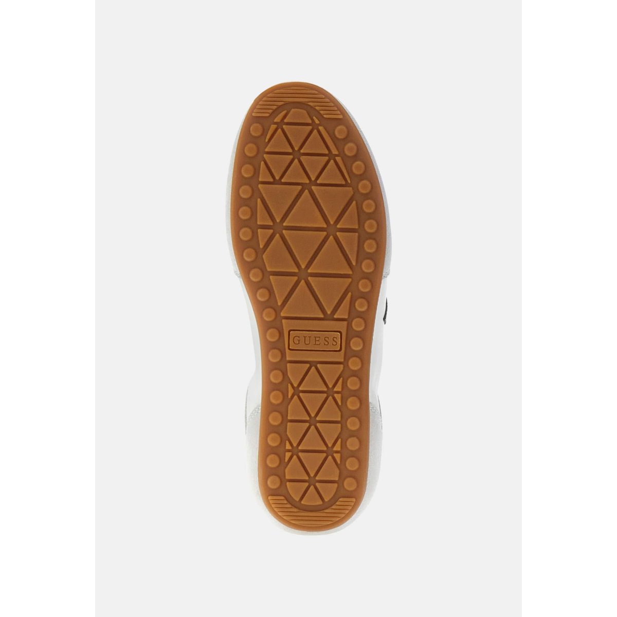 Baskets En Cuir Véritable Relli blanc, GUESS