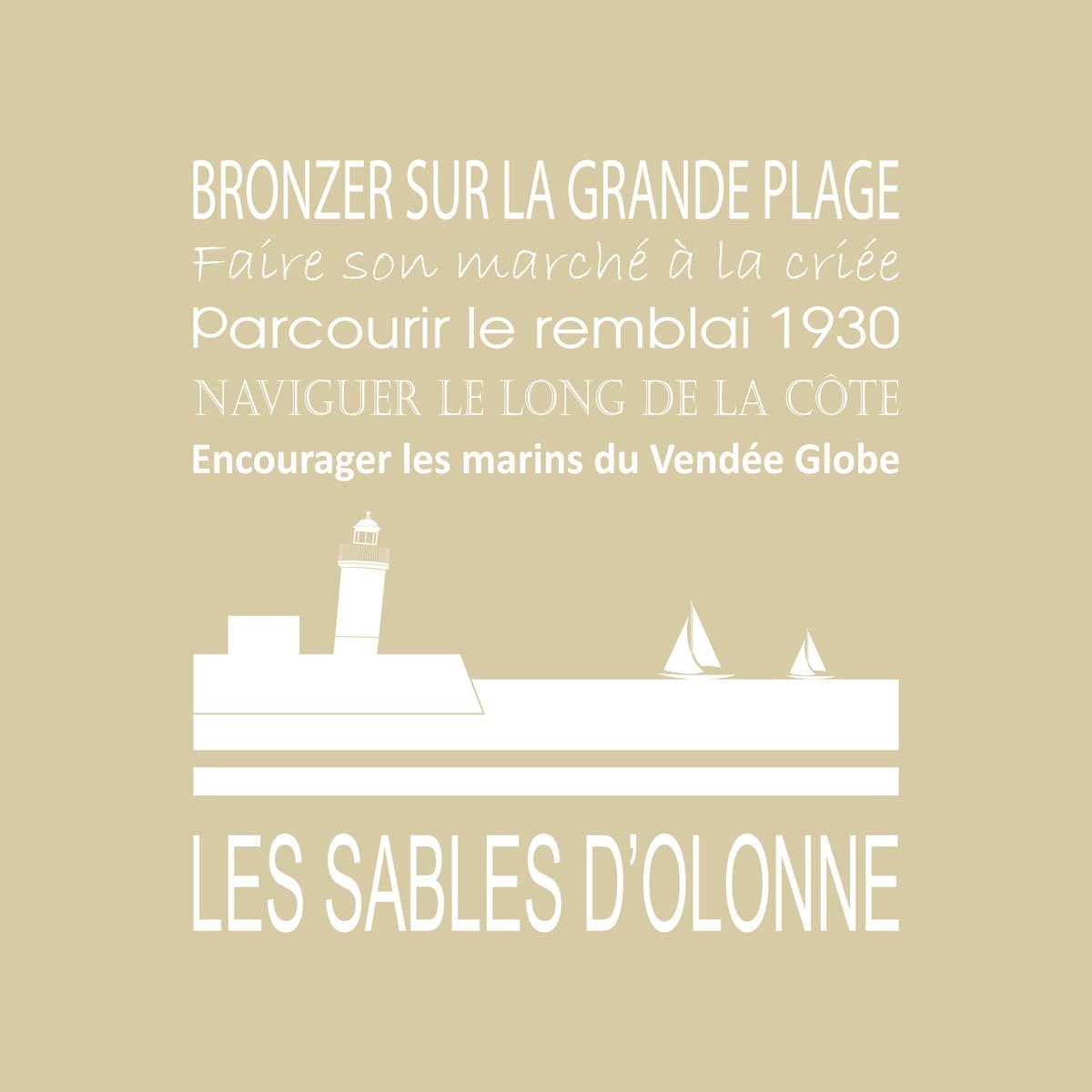 Tableau Mural Les Sables D'olonne RÉGIONALISME tableaux sur toile-beige, CEANOTHE