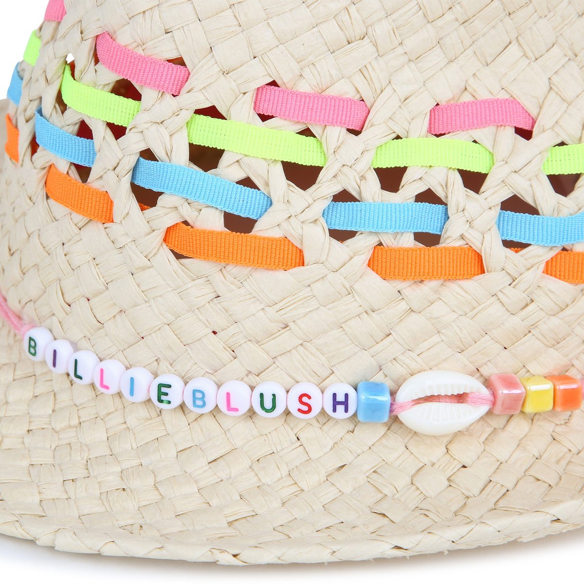 Chapeau tressé à rayures multico, BILLIEBLUSH