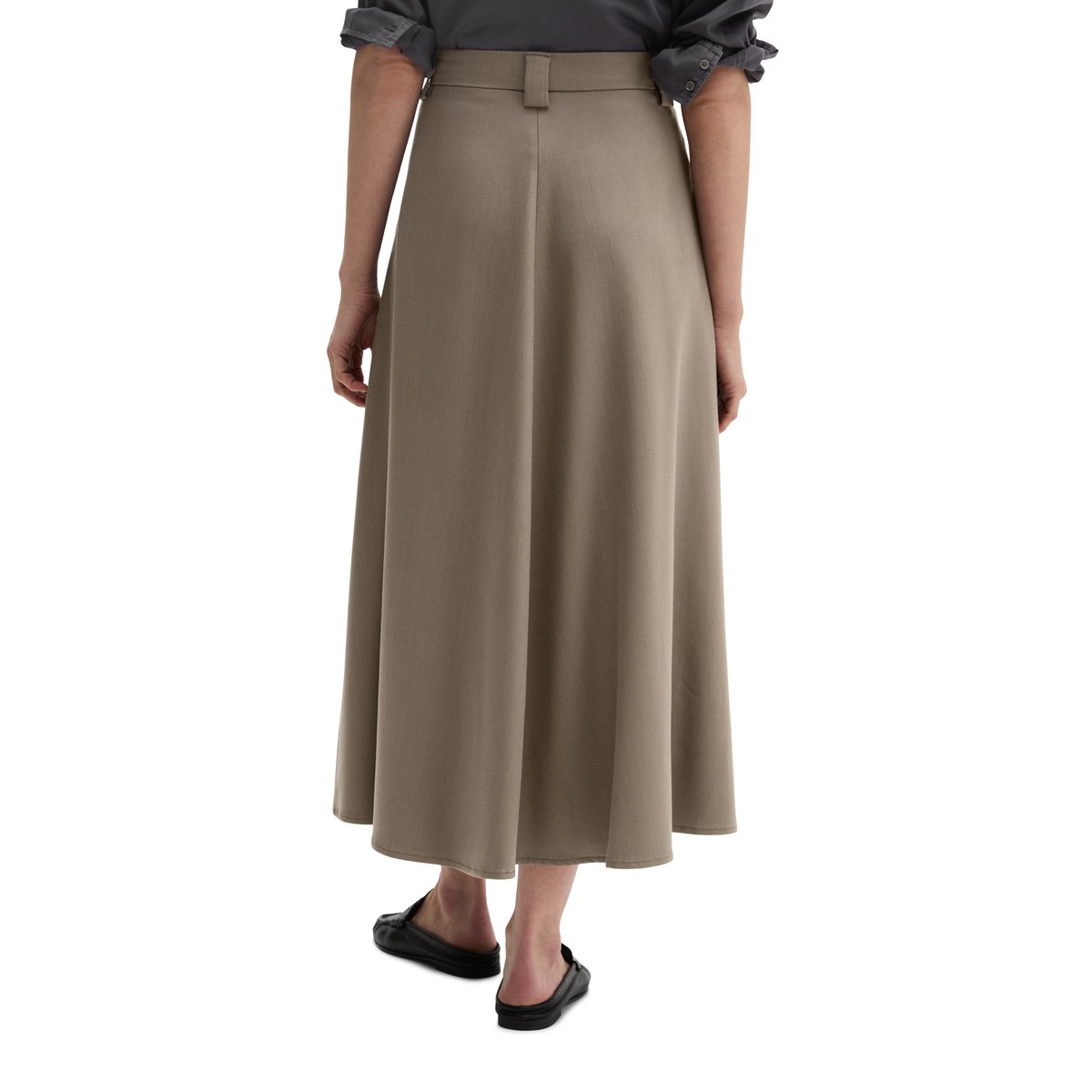 Jupe évasée en lyocell TENCEL™ de qualité supérieure marron, MARC O'POLO
