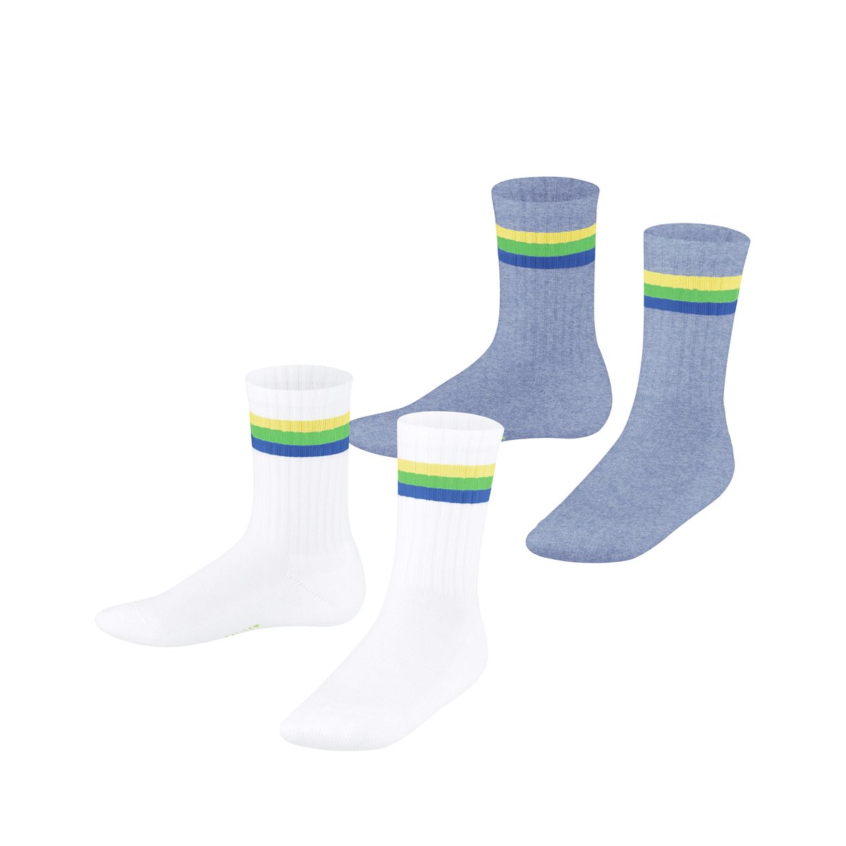 Chaussettes Tennis Stripe 2-Pack Opaque coloré, ESPRIT
