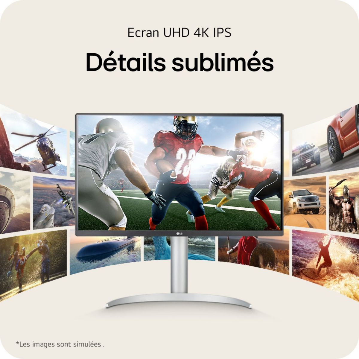 Ecran PC 4K 27UP850K-W UltraFine UHD 4K 27'' IPS HDR 400 USB-C 96W couleur unique, LG