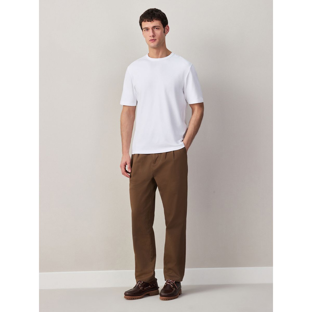 T-shirt en coton stretch blanc, NEXT