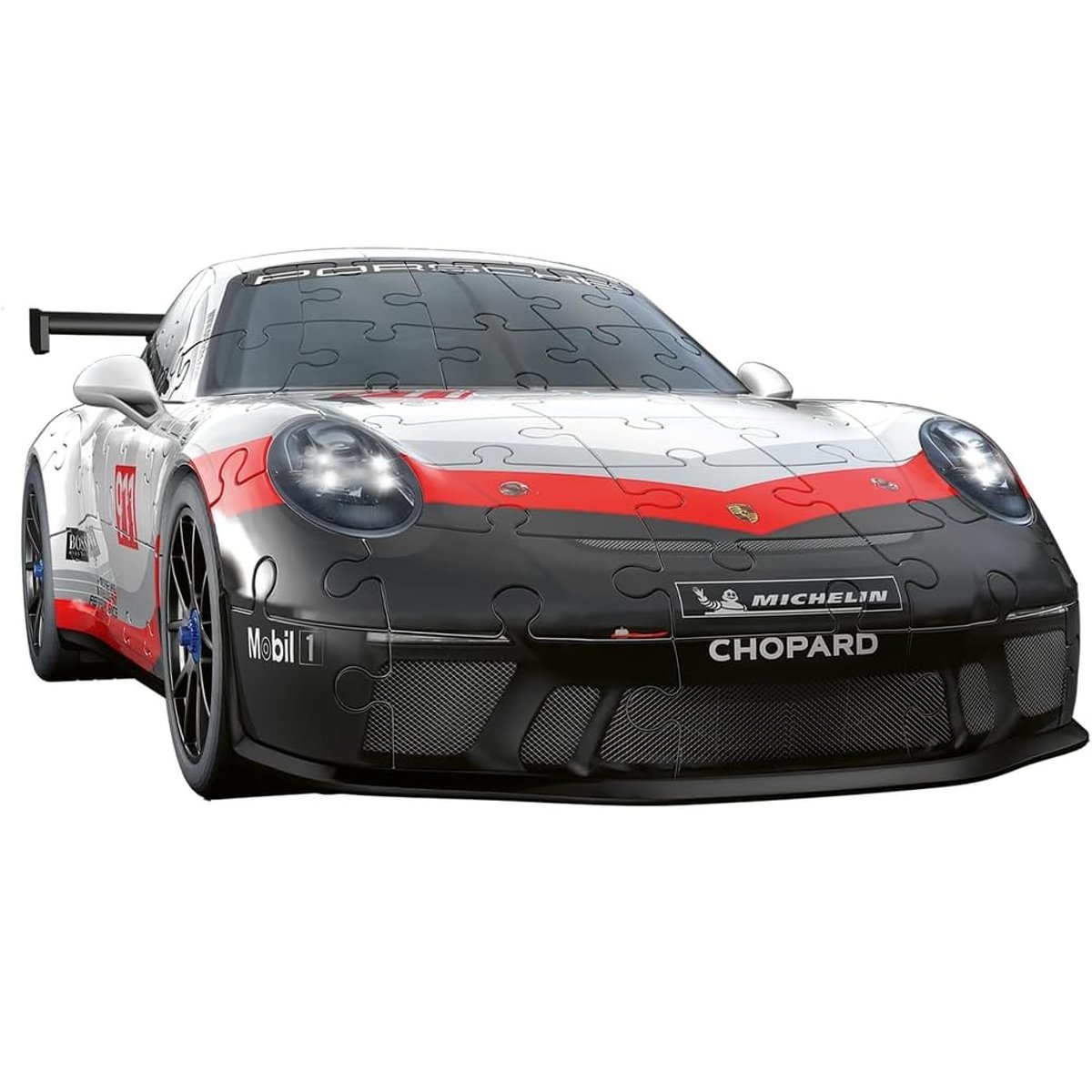 Puzzle 3D Porsche 911 GT3 Cup 108 pcs gris, RAVENSBURGER