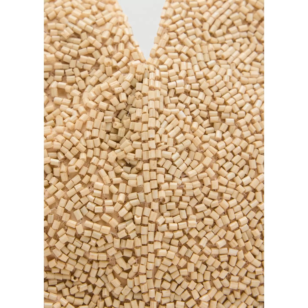 Sac à main orné de strass blanc cassé, MANGO
