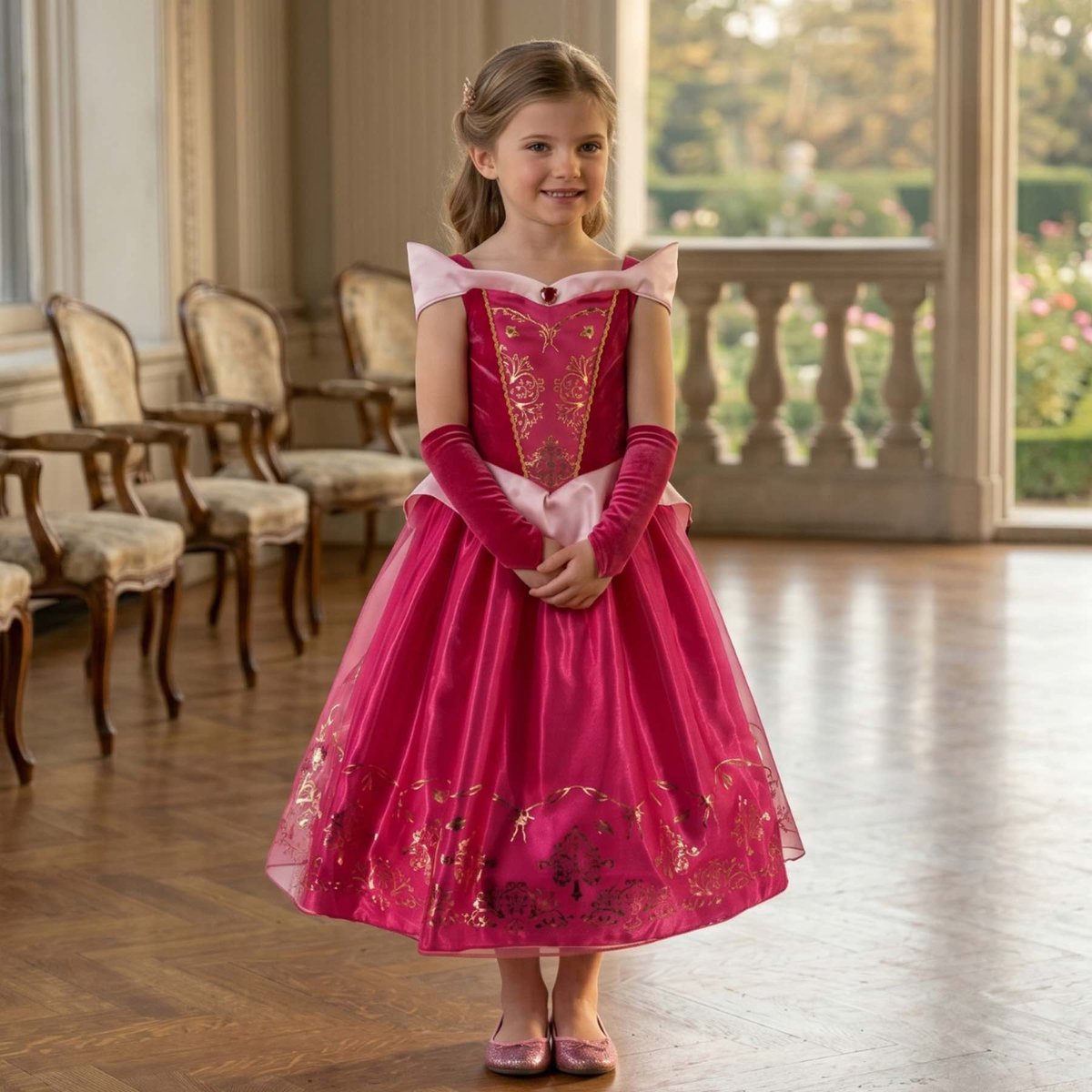 Déguisement enfant robe de princesse rose, SEVIRA KIDS