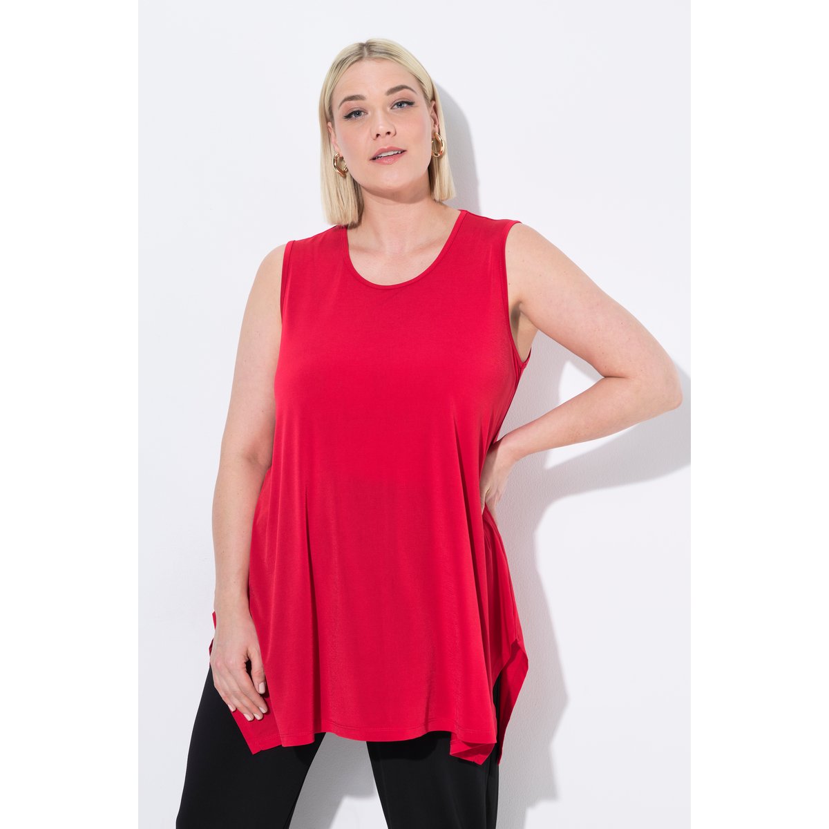 Débardeur en jersey, Coupe évasée litchi, ULLA POPKEN