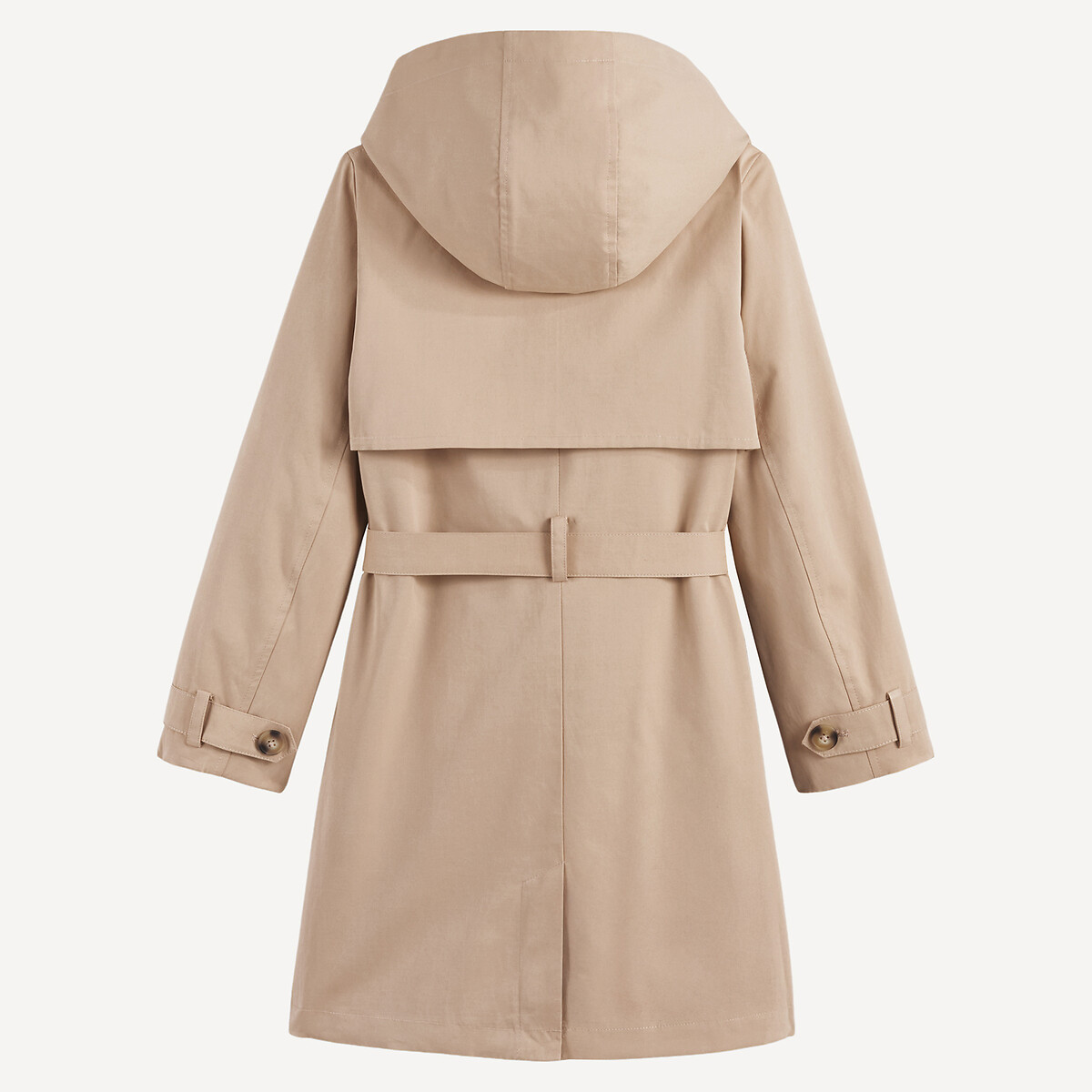 Trench à capuche amovible beige, LA REDOUTE COLLECTIONS