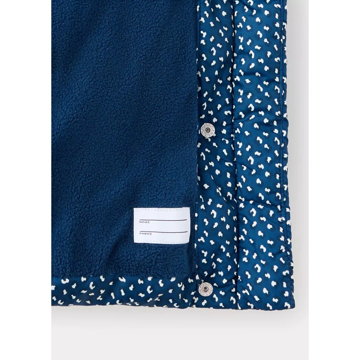 Anorak matelassé imprimé bleu marine, MANGO BABY
