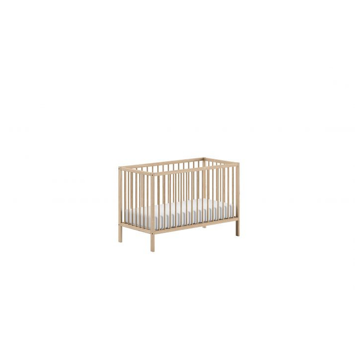 Lit Bébé Dino 60x120 Cm Naturel couleur unique, VIPACK