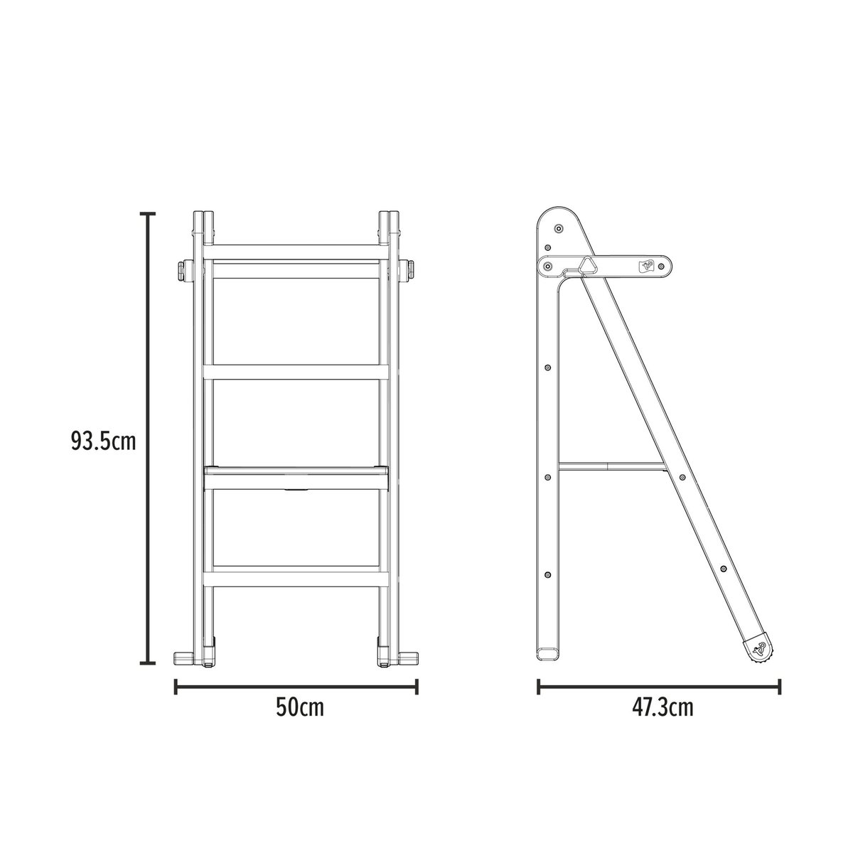 Tour d'apprentissage pliable marron - blanc, ACTIVE TOTS