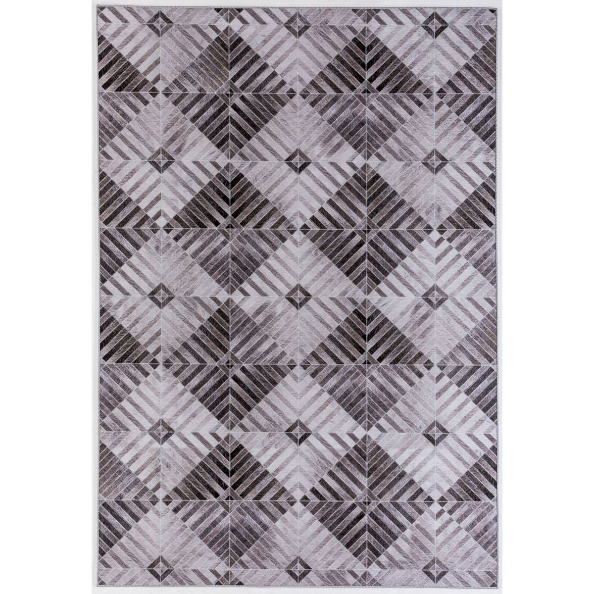 Tapis imprimé Serena, aspect cuir, plat beige, GINO FALCONE