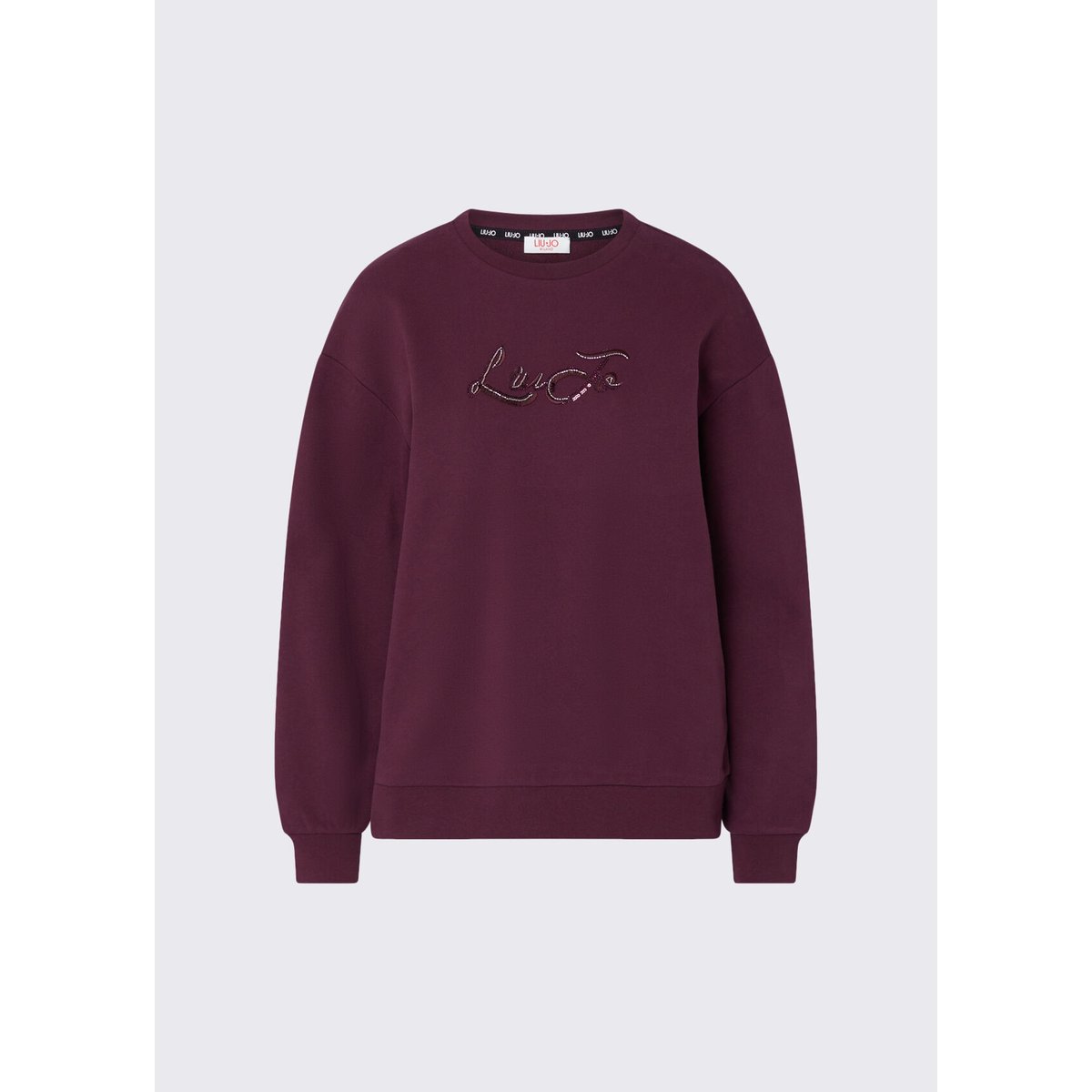 Sweat-shirt avec ornements bijoux aubergine, LIU JO