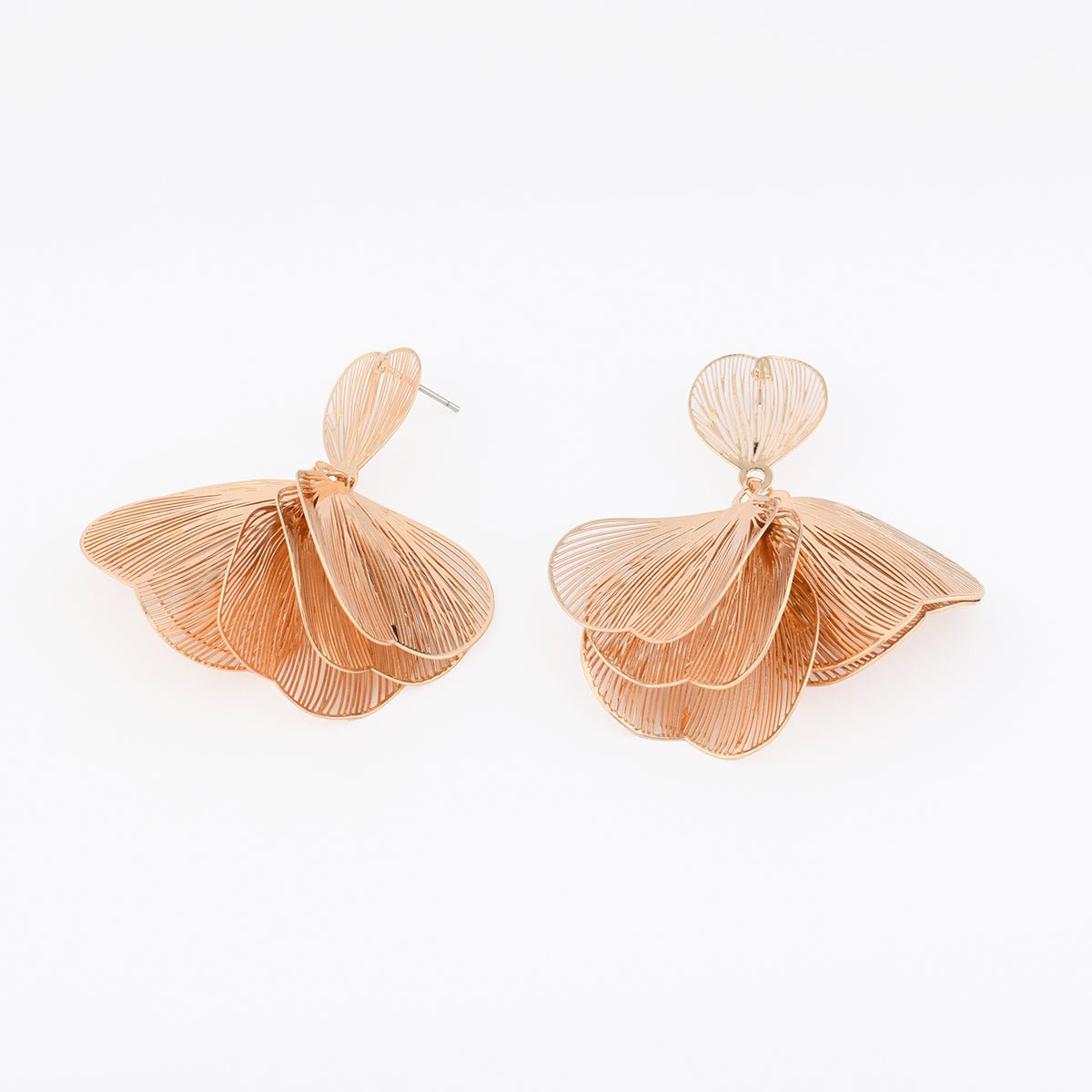 Boucles d'oreilles pétales dorées doré, BALABOOSTE