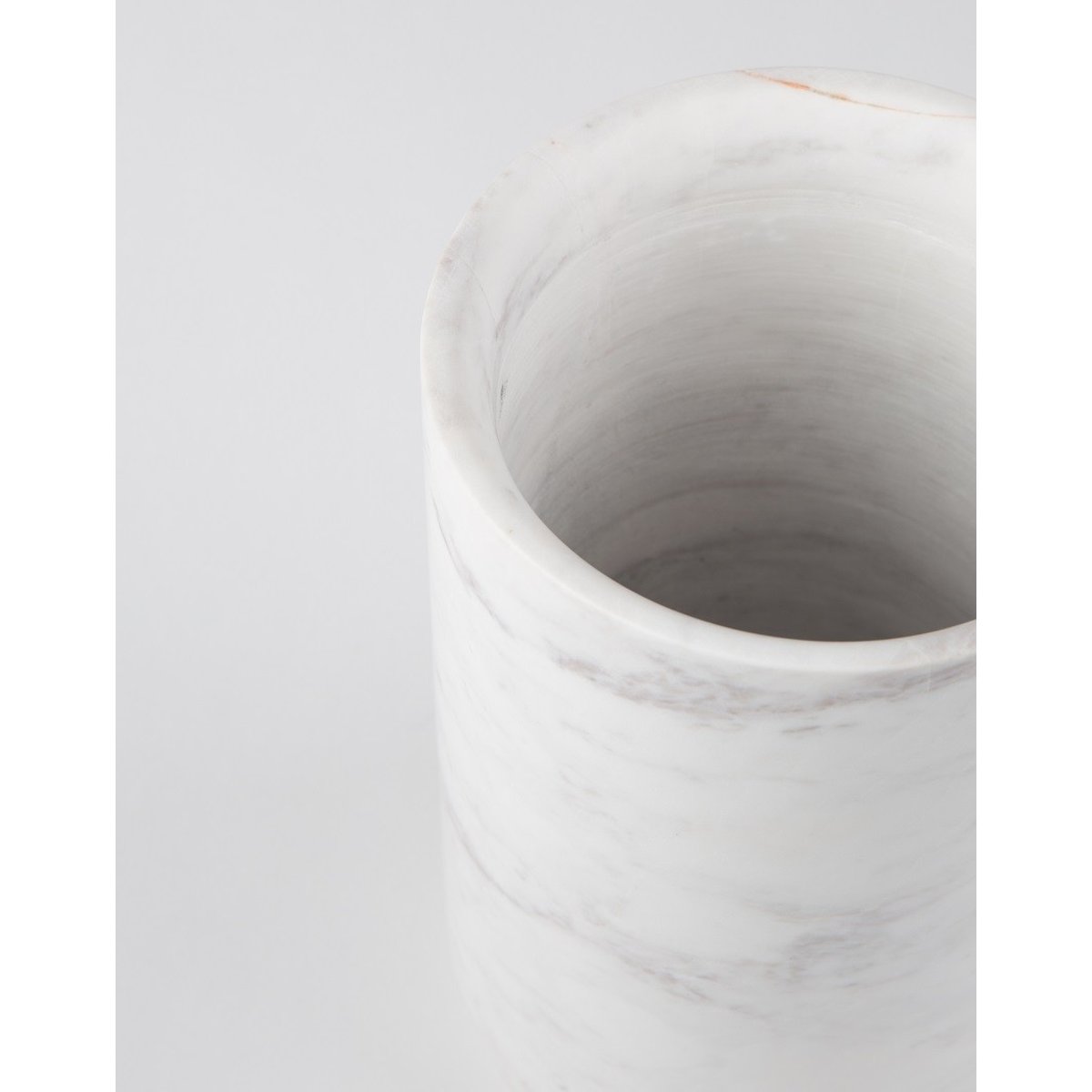 Vase en marbre Fajen blanc, ZUIVER