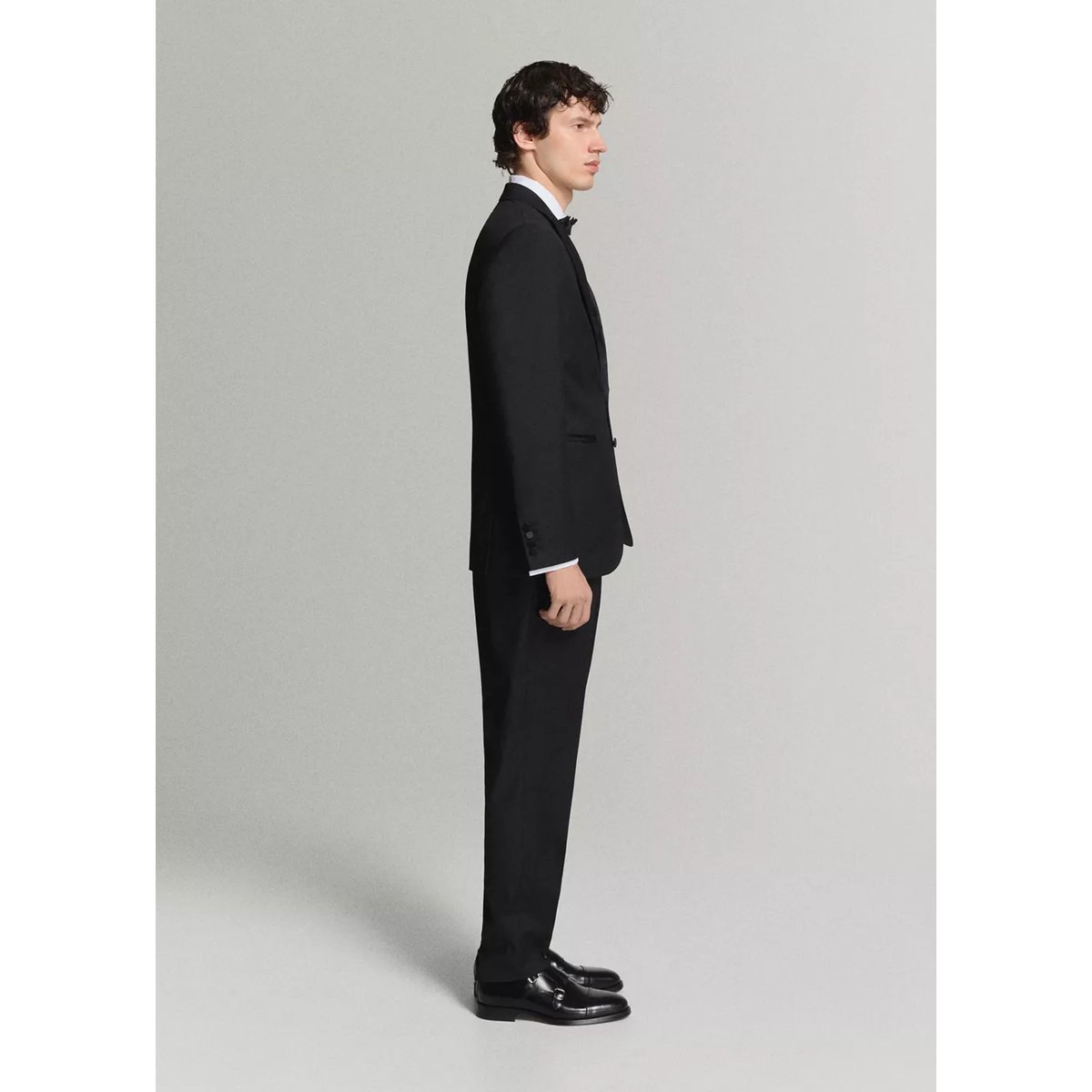 Pantalon costume smoking slim-fit noir, MANGO MAN