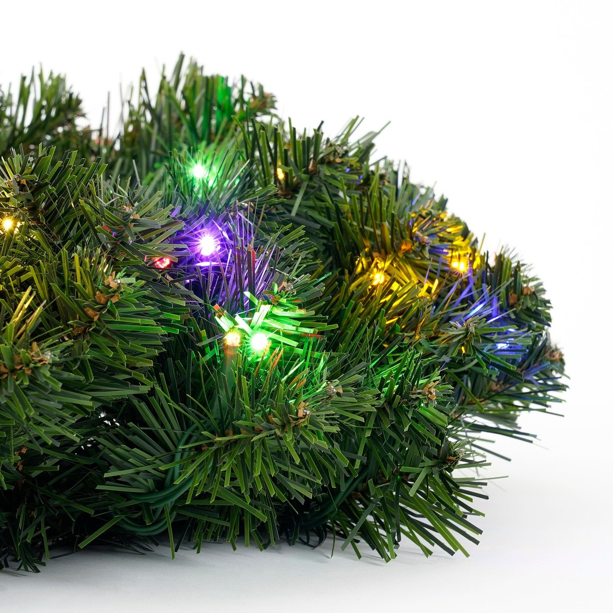 Couronne de Noël d’extérieur avec LED LIMBER vert, BLACK BOX TREES