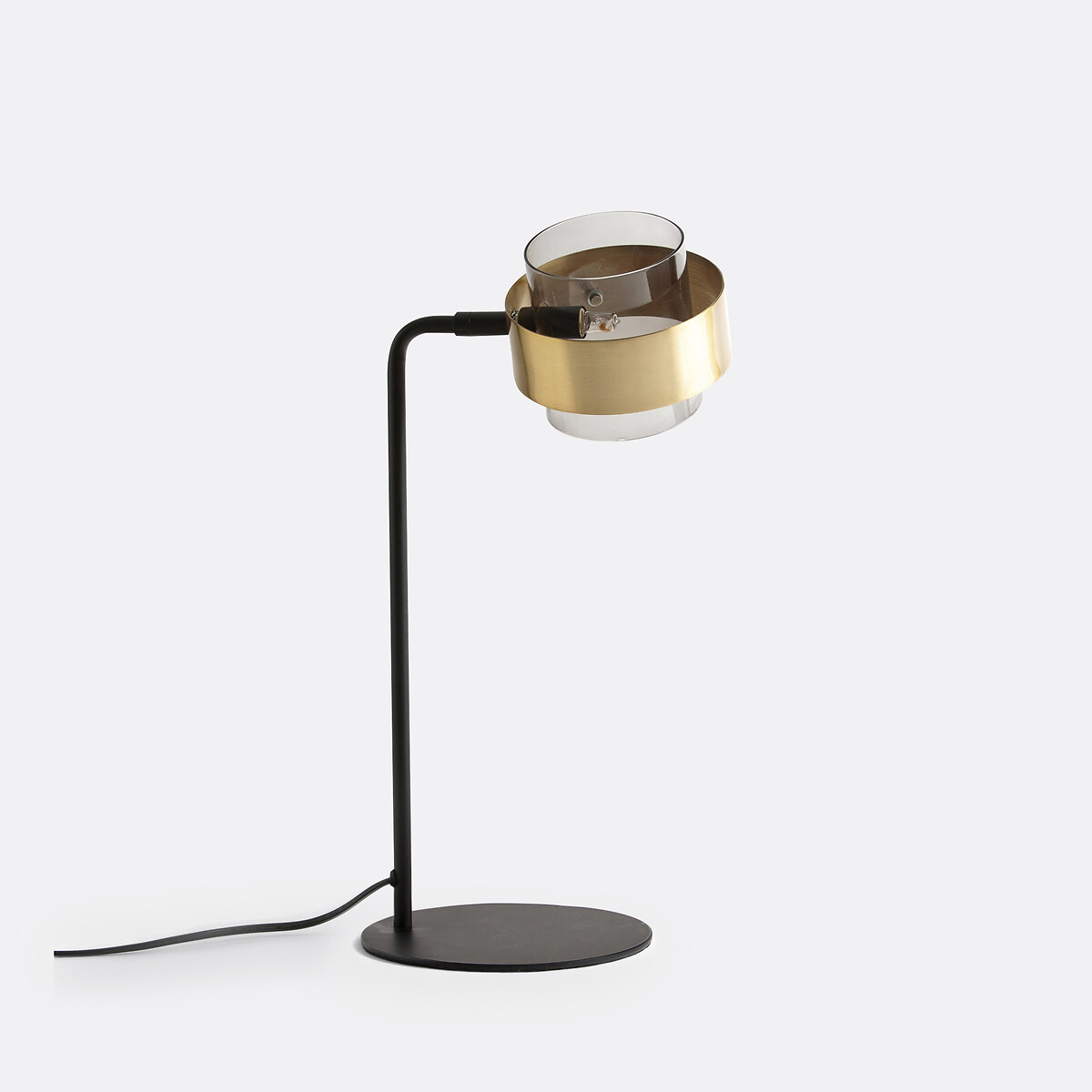 Lampada da tavolo vetro e metallo ferro, Botello nero/ottone, LA REDOUTE INTERIEURS