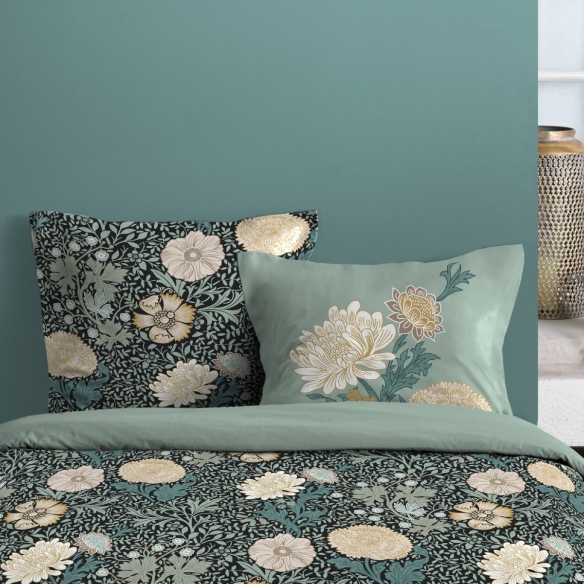 Housse de couette 260x240 ALFONS + 2 taies coton 57 fils multicolore, DECORATIE