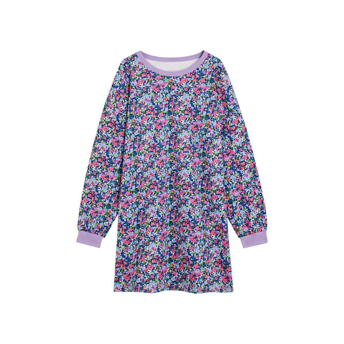Robe Sweat Coton Bio IMPRIMÉ Confettis confettis violet, WE ARE JOLIES