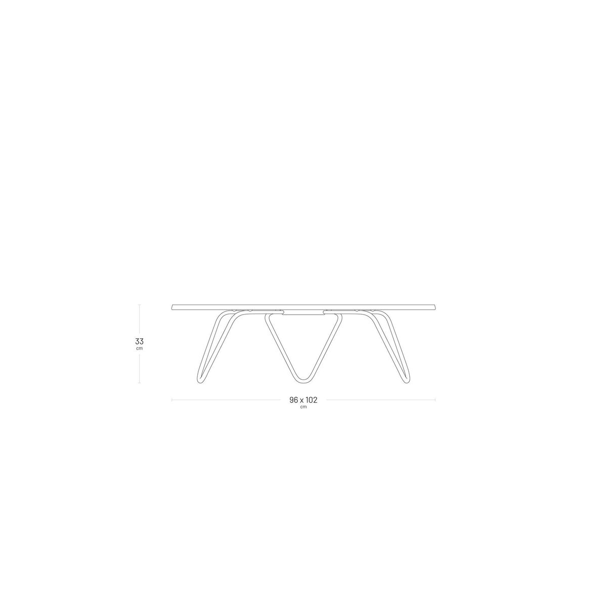 Table basse - COCOON gris ciment tube noir, LAFUMA MOBILIER