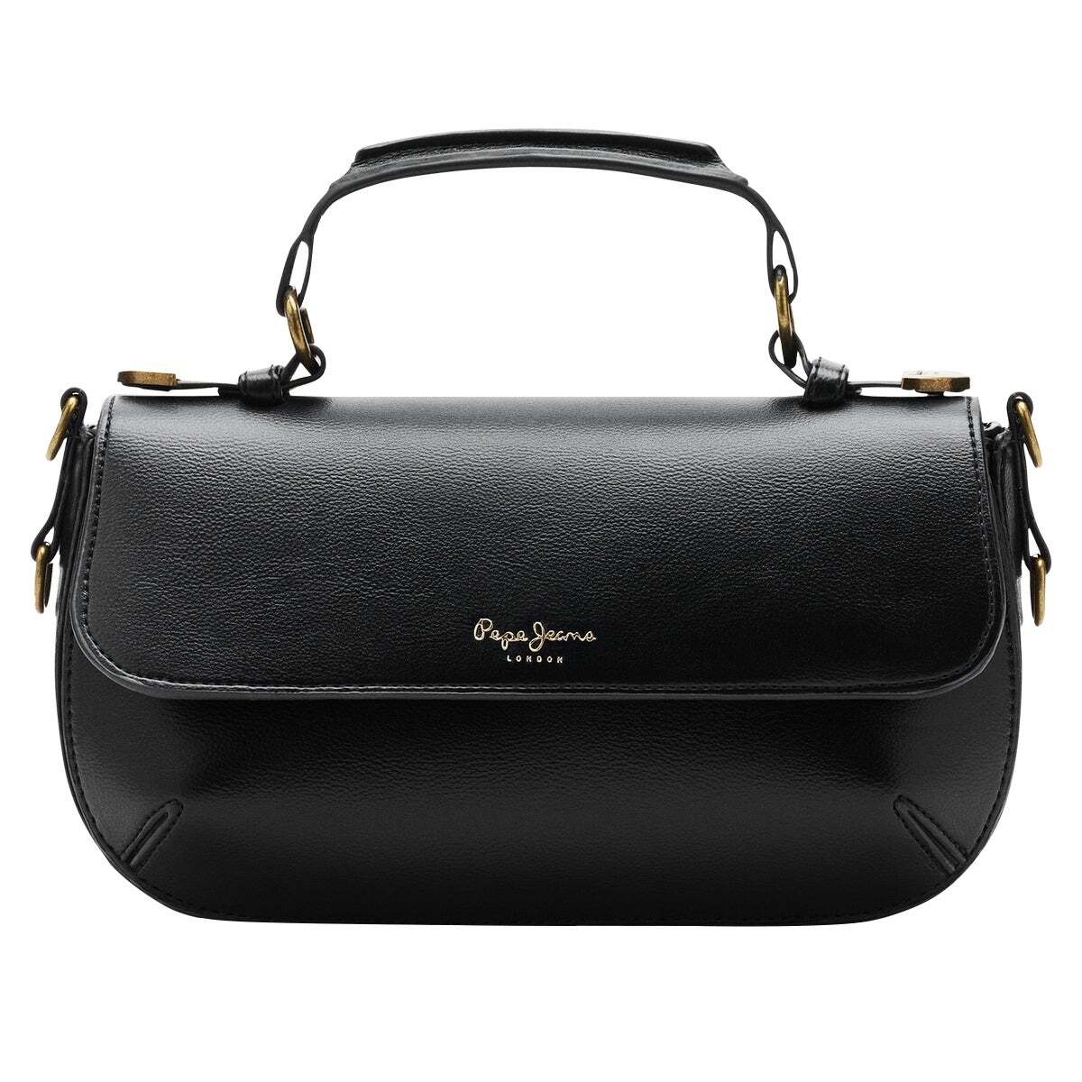 Sac Bandoulière À Rabat Effet Cuir noir, PEPE JEANS