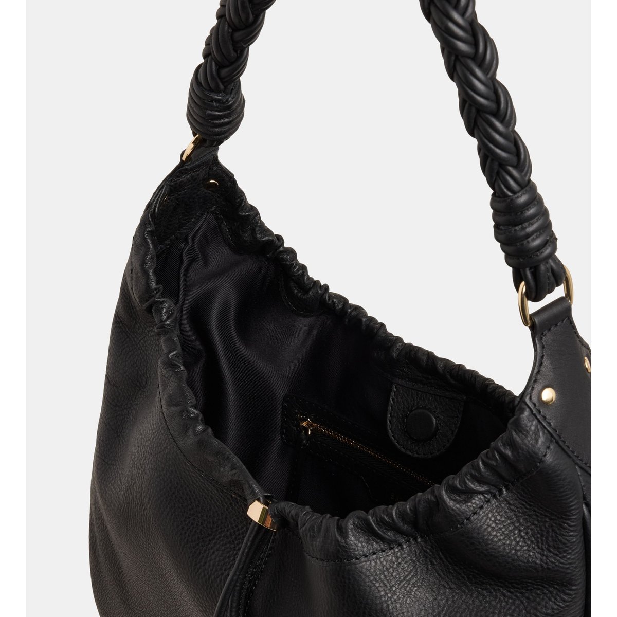 Sac à main inaya cuir noir, GALERIES LAFAYETTE