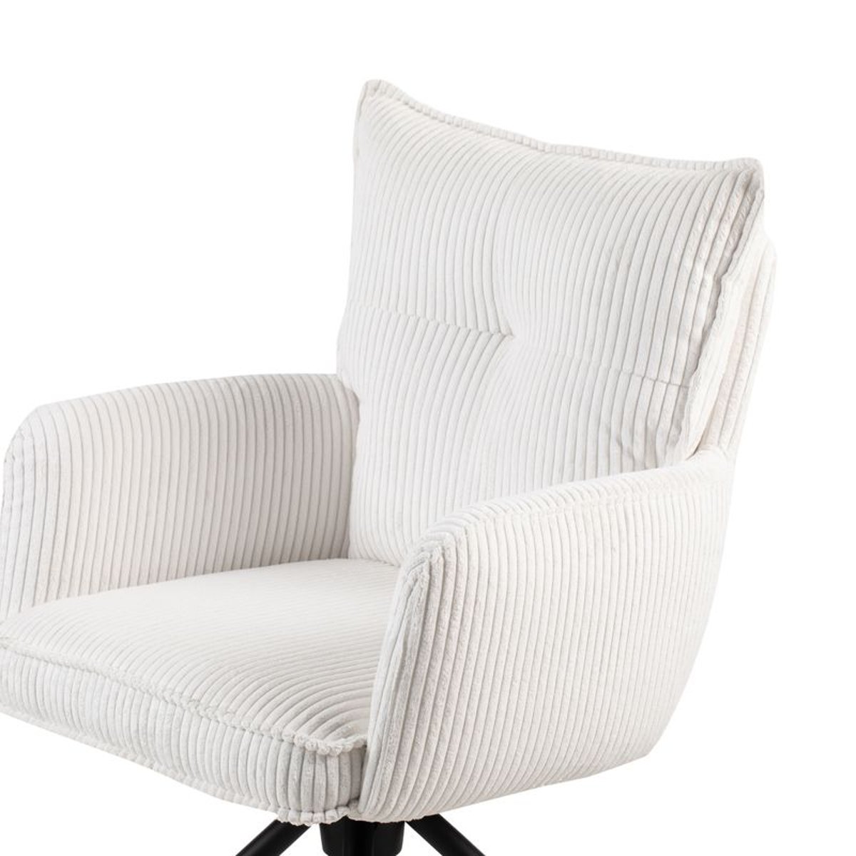 Chaise repas velours côtelé vert blanc, ZAGO