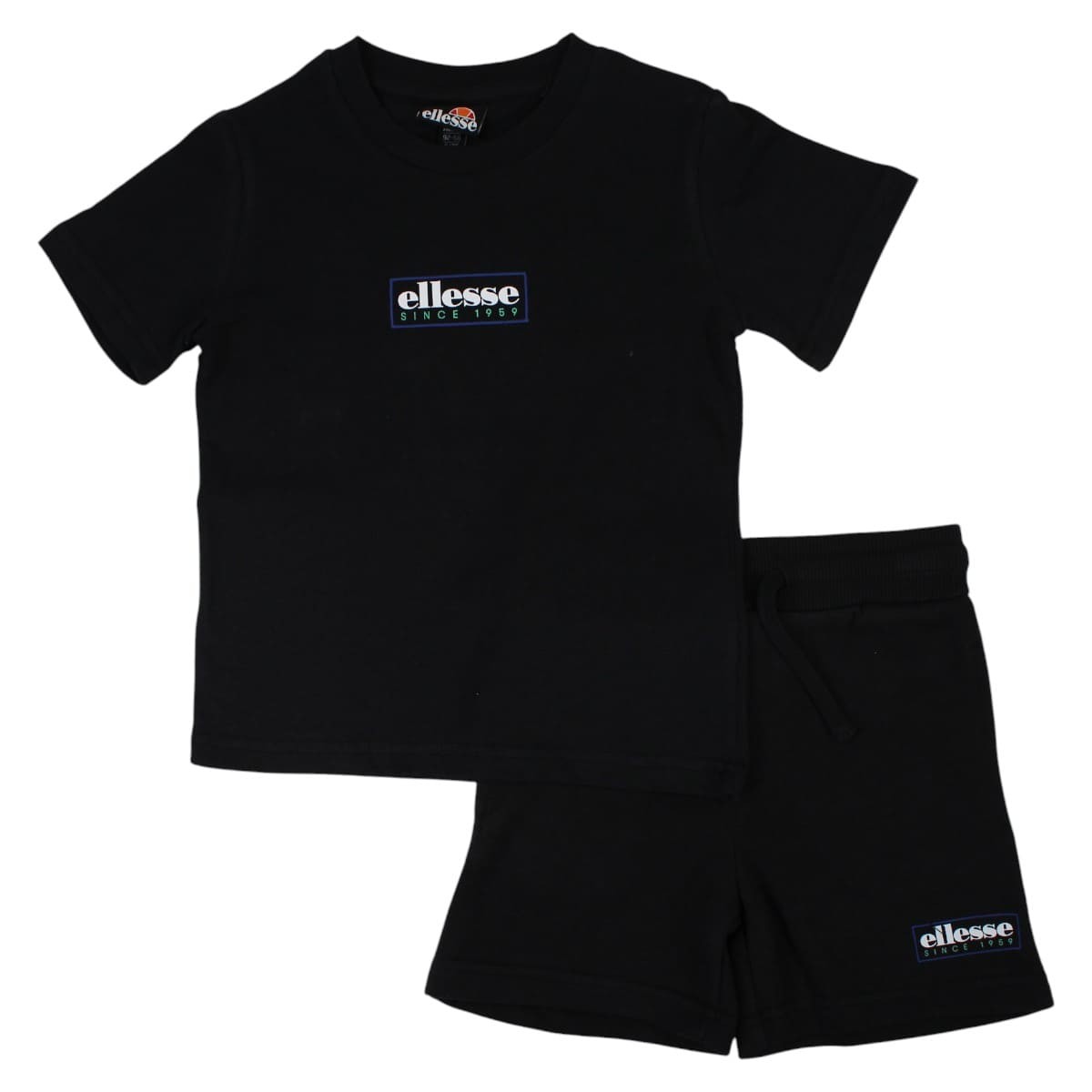 Lot de 2 t-shirts manches courtes et short PLAYGROUND noir, ELLESSE