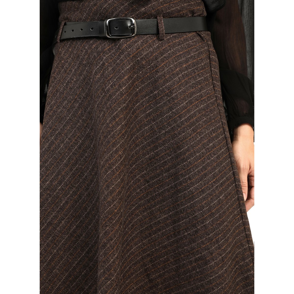 Jupe Midi JOSELINA marron, AN'GE
