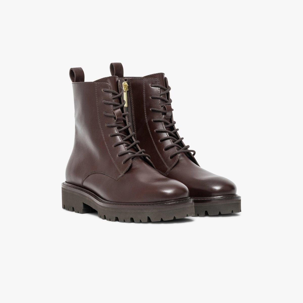 Boots À Talon en cuir KLARA marron chocolat, BOCAGE
