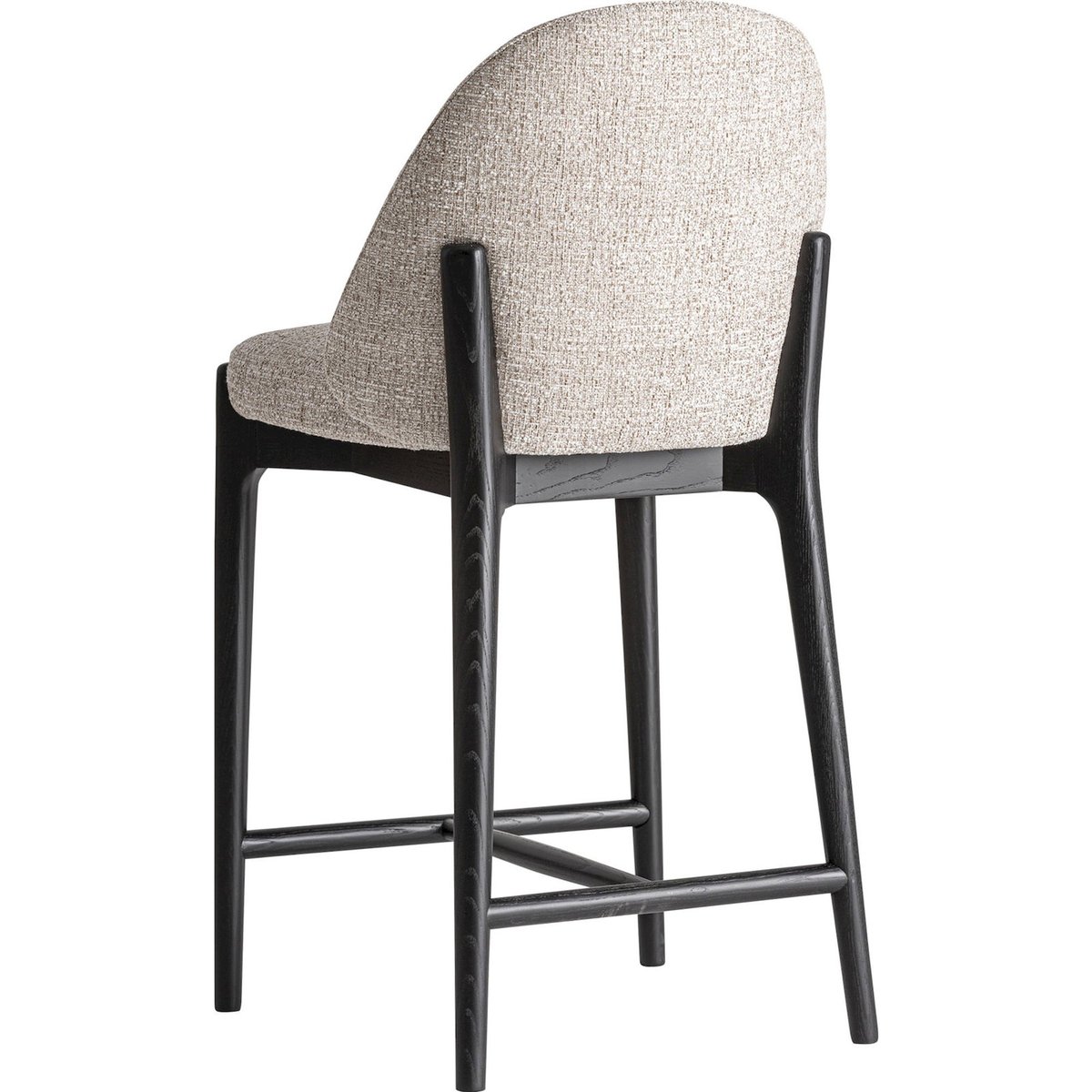 Tabouret de bar contemporain beige et noir, RECOLLECTION