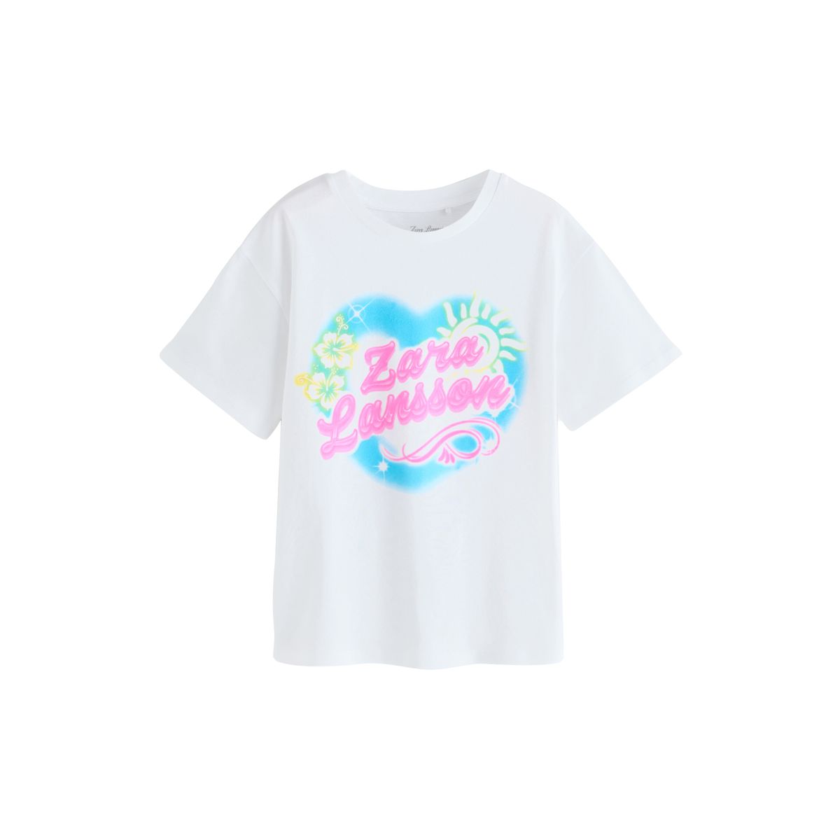 T-shirt oversize à motif zara larsson blanc, NEXT