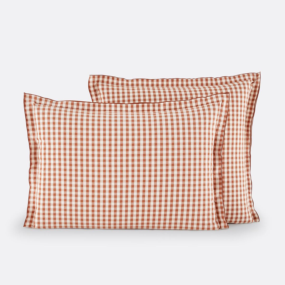 Cottage Caramel Seersucker Cotton Pillowcase caramel             , LA REDOUTE INTERIEURS