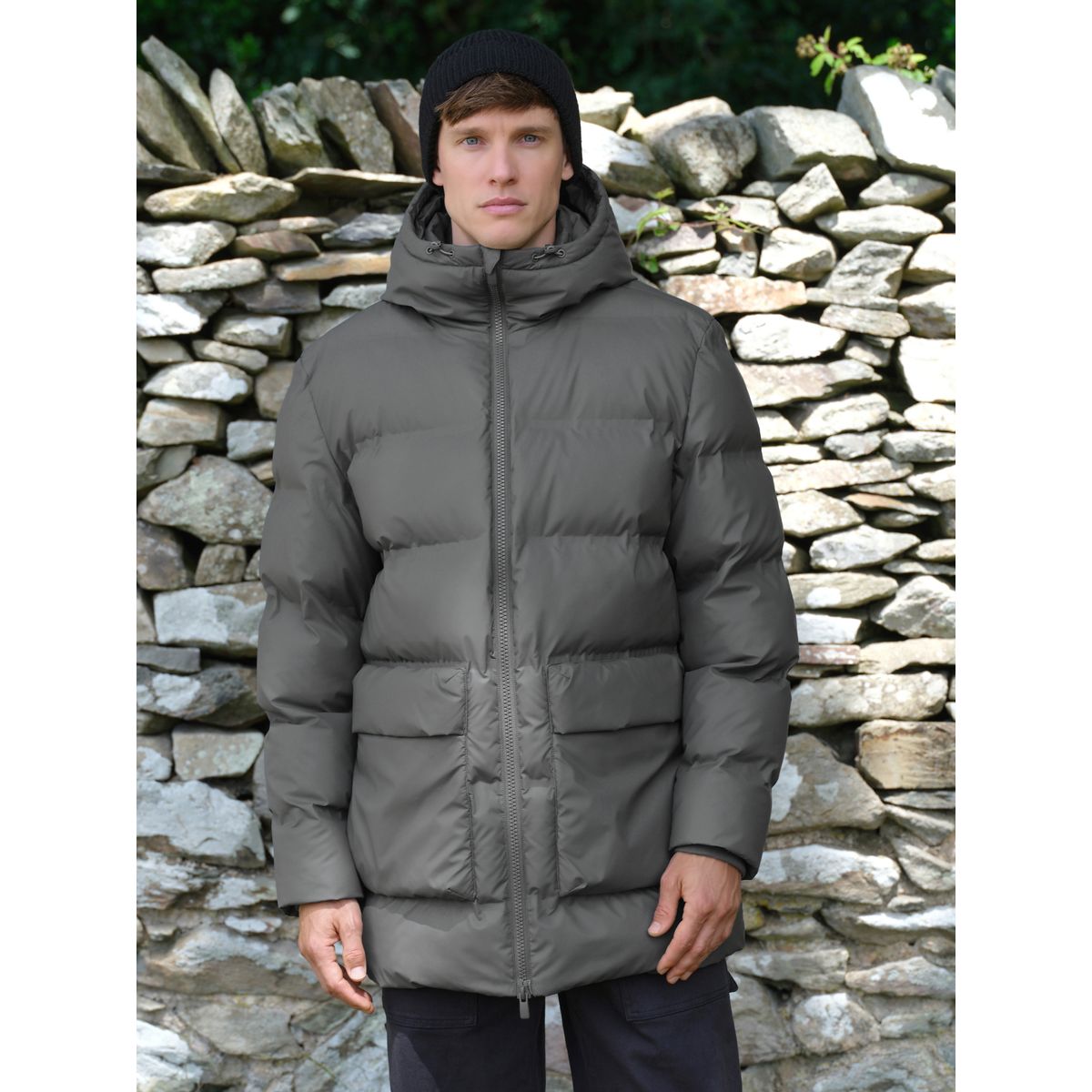 Doudoune imperméable caoutchoutée thermogen gris, NEXT