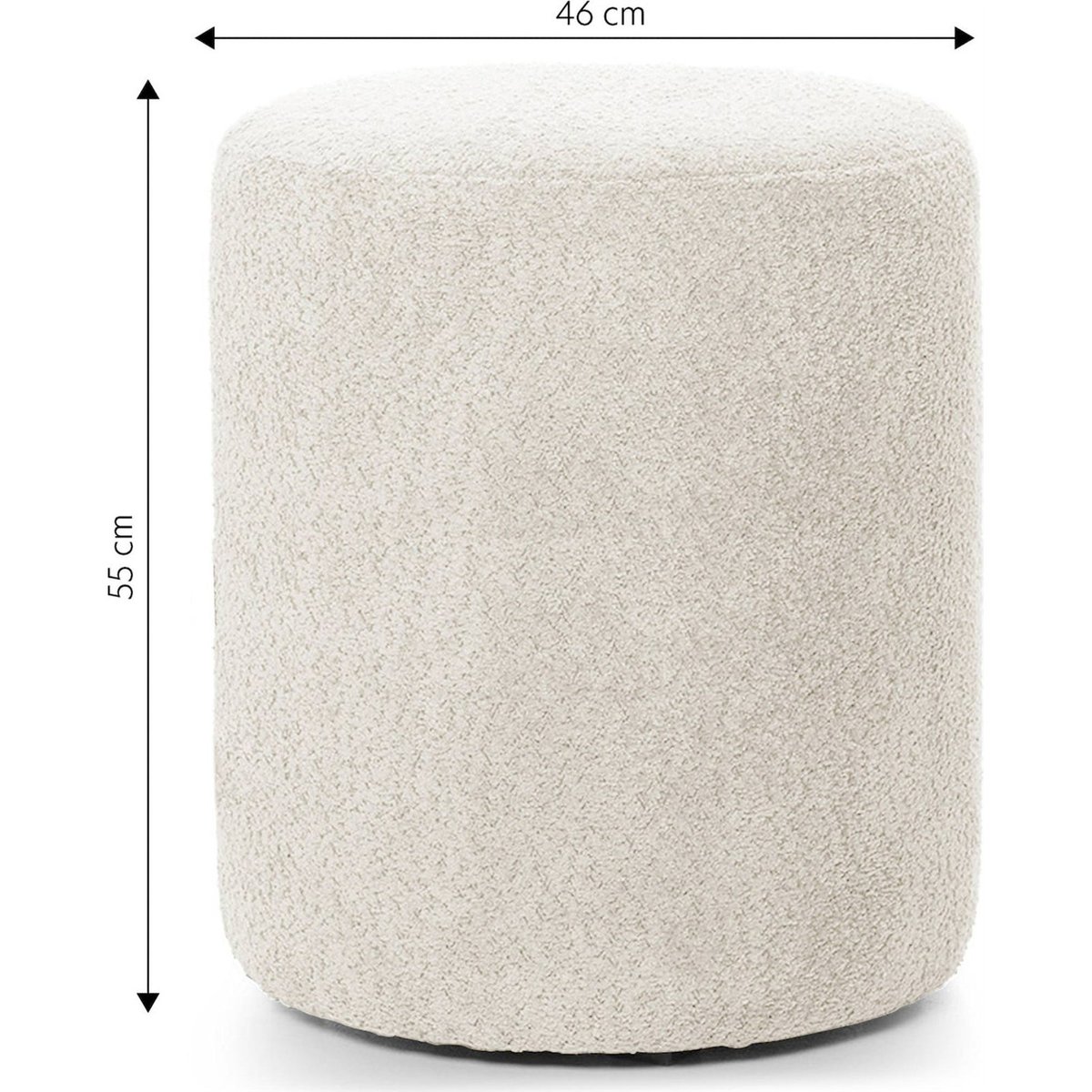 Pouf rond en tissu collection SEPPIO bleu canard, RECOLLECTION