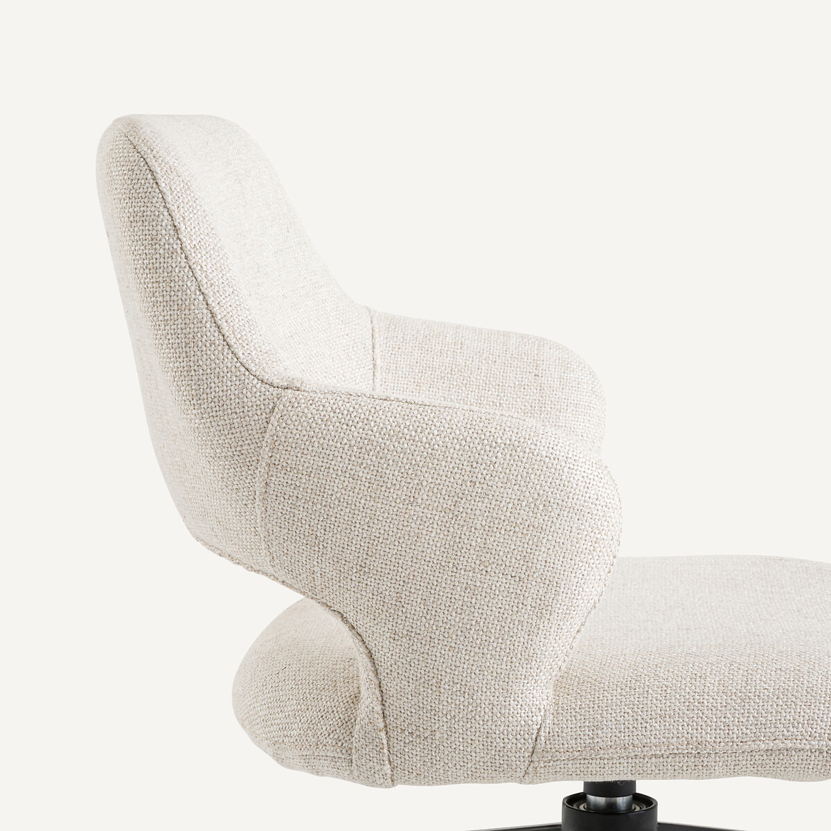 Fauteuil de bar pivotant toile nattée, Asyar ficelle, AM.PM