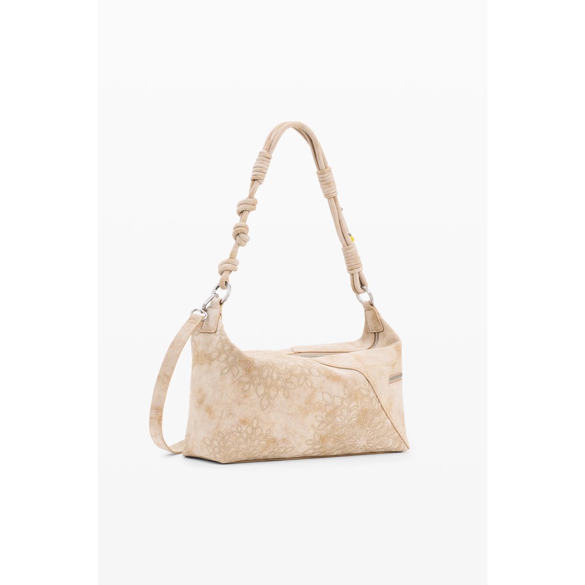 Sac moyen brodé blanc, DESIGUAL
