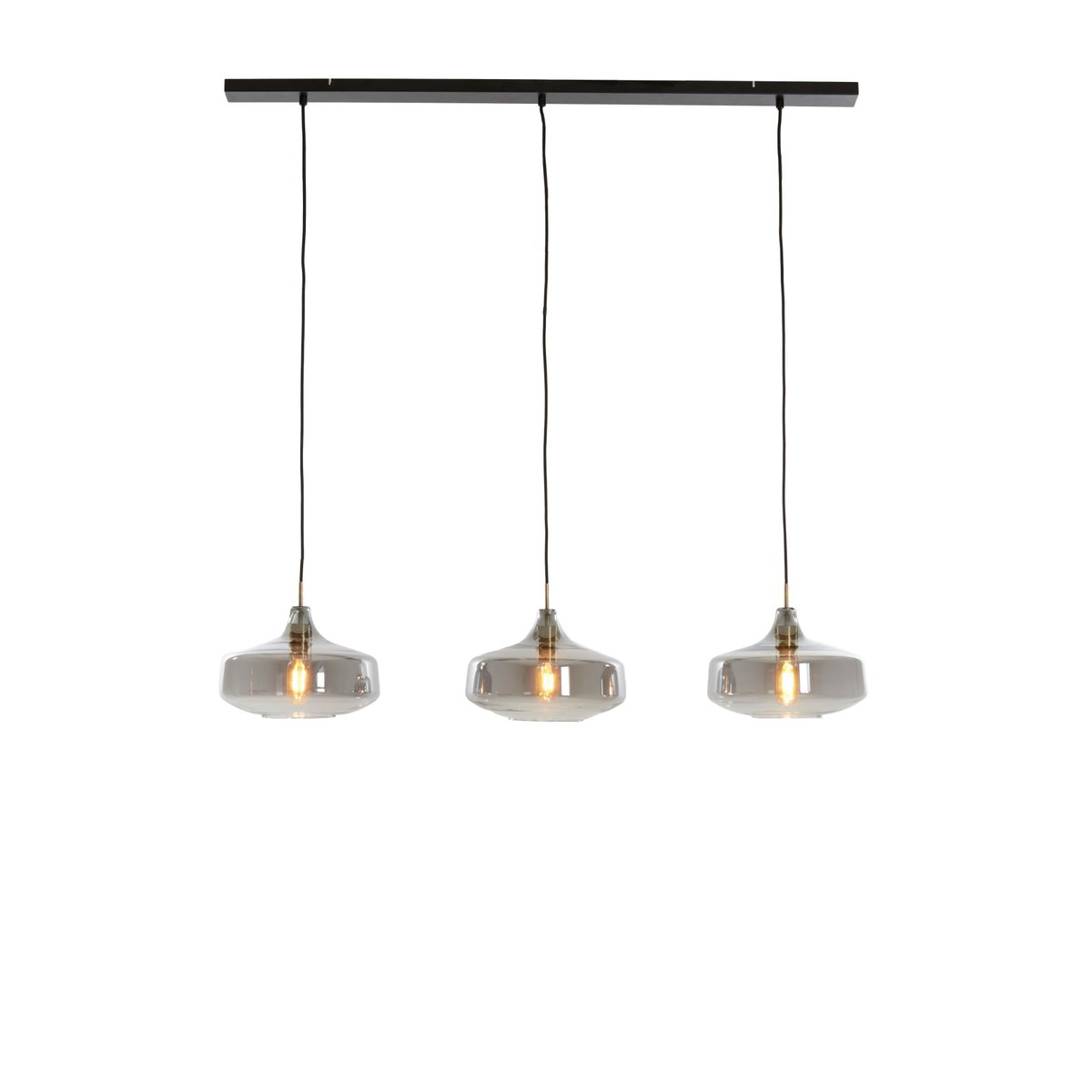 Lampe Suspendue Verre SOLNA bronze antique, LIGHT & LIVING 
