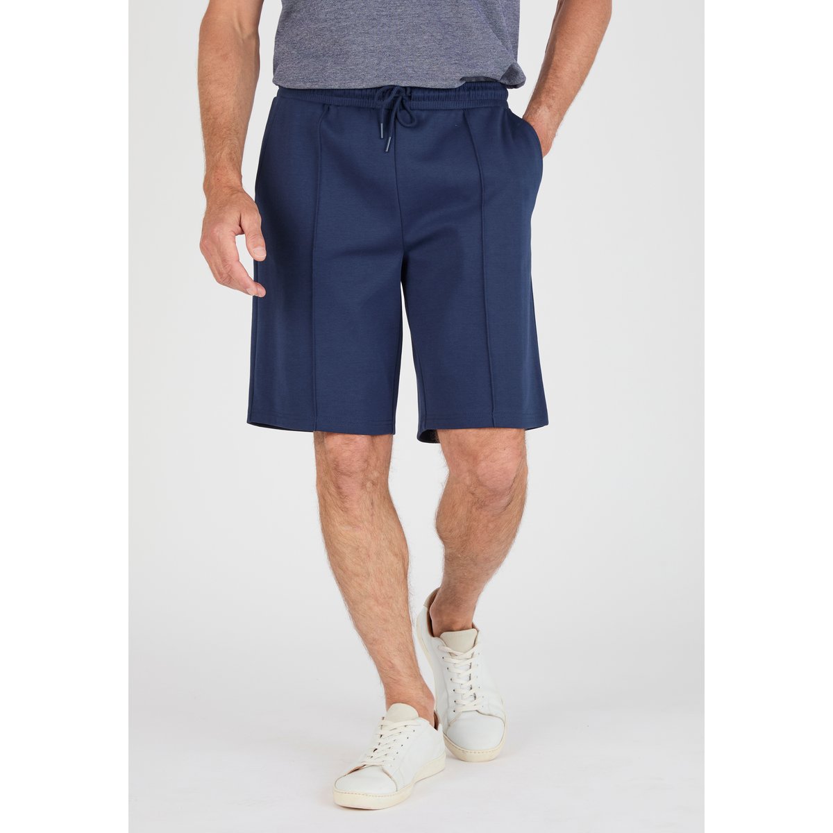 Short en maille interlock bleu marine, DAMART
