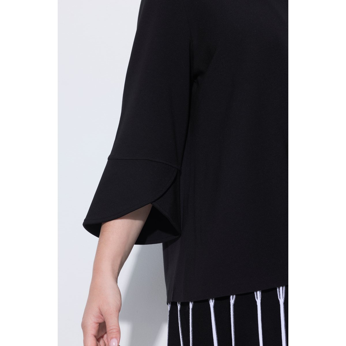 Veste en molleton point de Rome noir, ULLA POPKEN