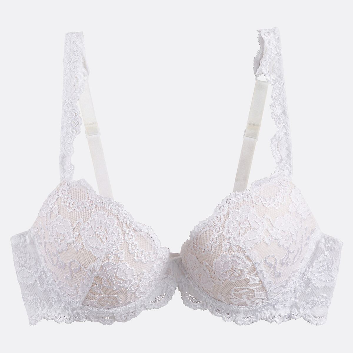 Sujetador push up de encaje Anthea blanco, ANNE WEYBURN