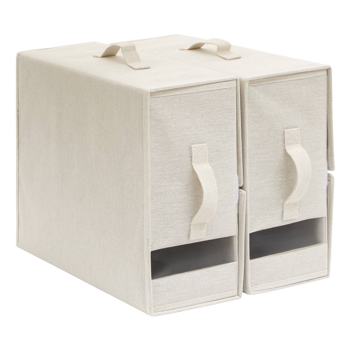Housse de rangement rectangulaire DRESSY PLUS beige, 5FIVE SIMPLY SMART