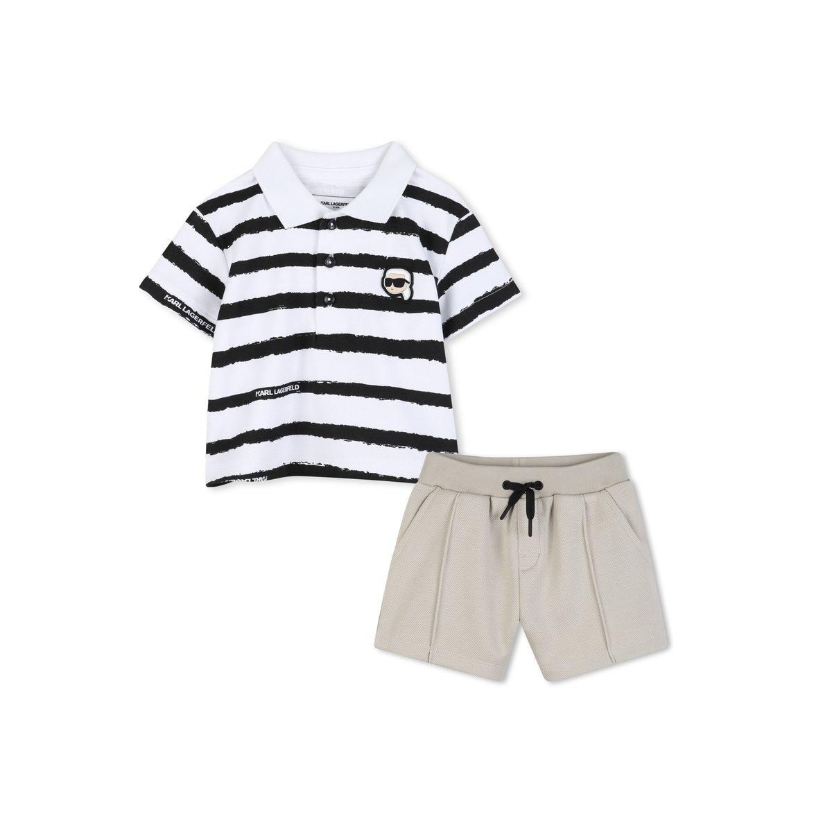 Ensemble polo et short blanc, KARL LAGERFELD KIDS